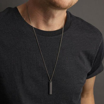 Black Rectangle Shaped Pendants for Men - Wnkrs