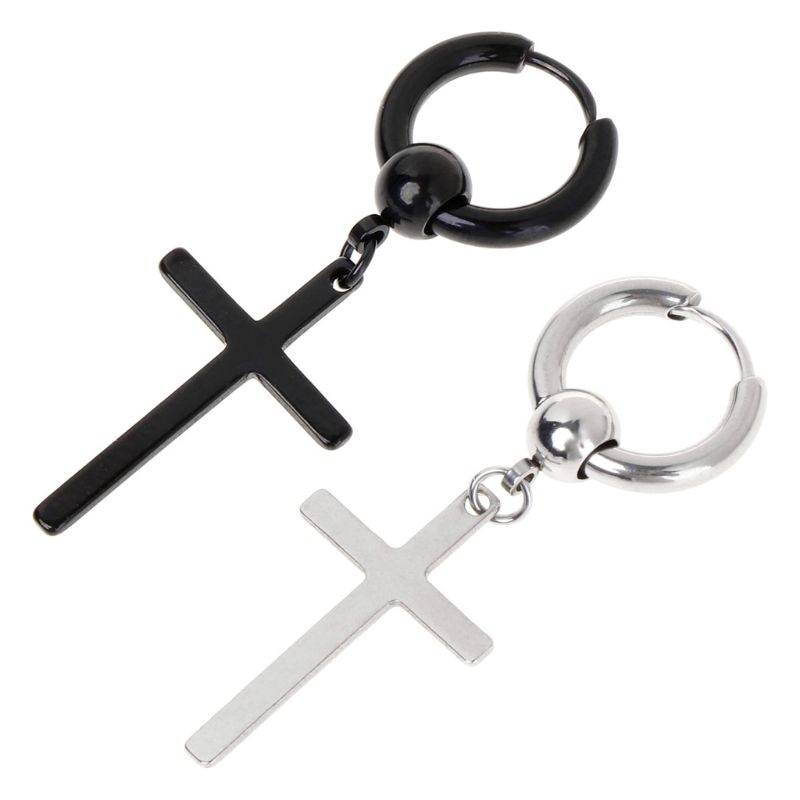 Minimalist Cross Earring