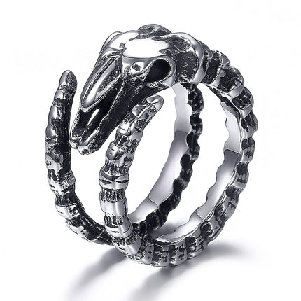 Men's Black Filled Silver Resin Ring - Wnkrs