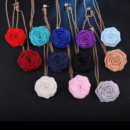 Colorful Rose Flower Lapel Pin with Chains - Wnkrs