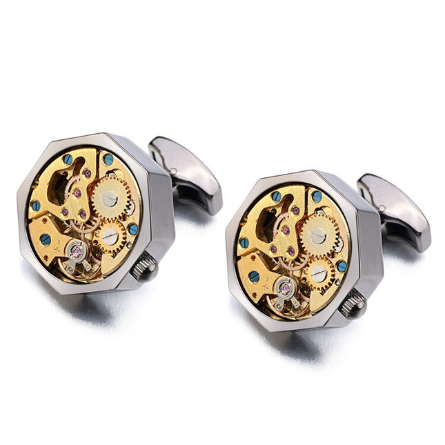 Men's Multicoloured Stainless Steel Cufflinks - Wnkrs