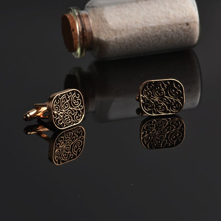 Men's Black and Gold Cuff Links - wnkrs