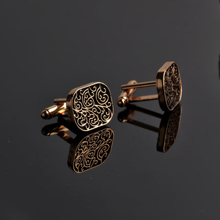 Men's Black and Gold Cuff Links - wnkrs