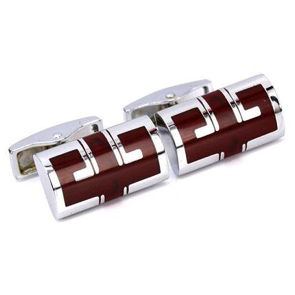 Classic Style Brown Enamel Cufflinks - Wnkrs