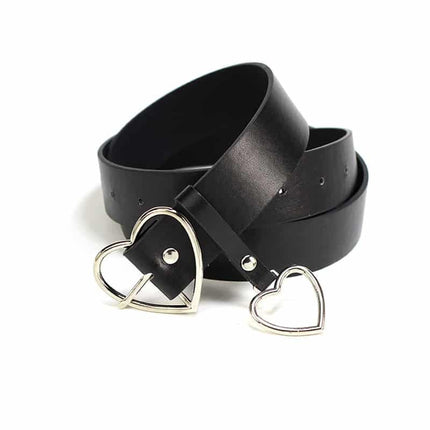 Women's Leather Belt Decorated with Heart - Wnkrs