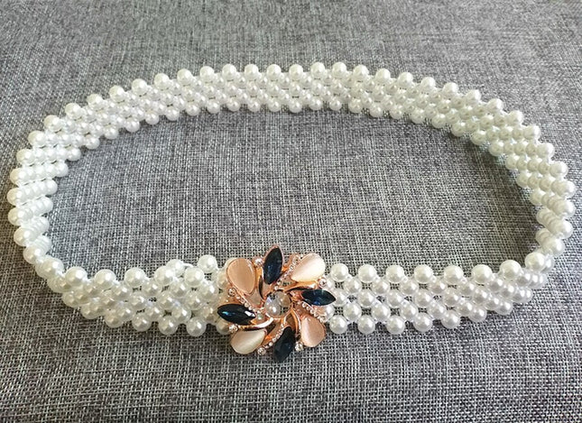 Women's Luxury Belt with Pearls - Wnkrs