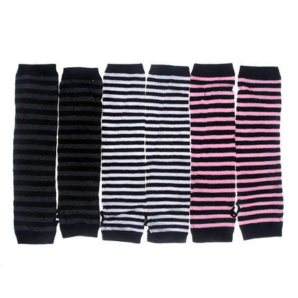 Women's Striped High Fingerless Gloves - Wnkrs