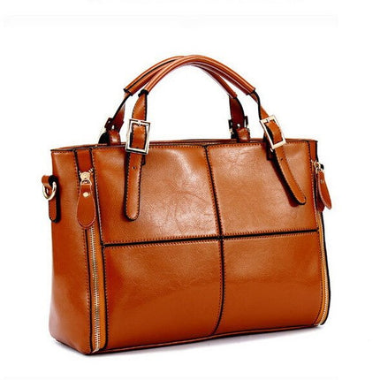 Women's Luxury Leather Top-Handle Bag - Wnkrs