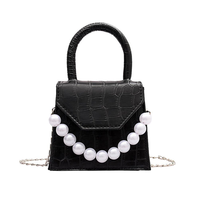 Women's Pearl Strap Mini Shoulder Bag - Wnkrs