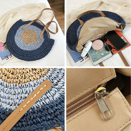 Round Straw Bag for Women - Wnkrs