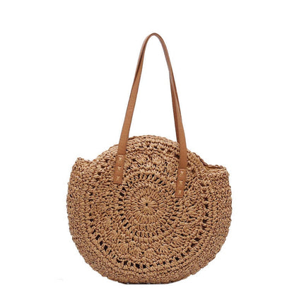 Round Straw Bag for Women - Wnkrs