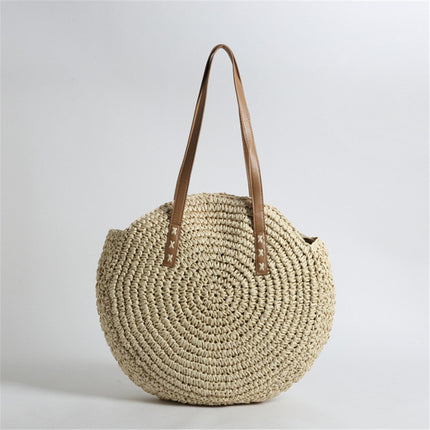 Round Straw Bag for Women - Wnkrs