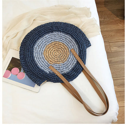 Round Straw Bag for Women - Wnkrs