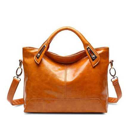 Women's Soft Oil Leather Shoulder Bag - Wnkrs