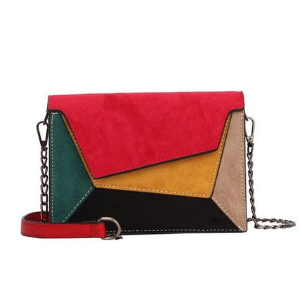 Women's Retro Patchwork Crossbody Bag - Wnkrs