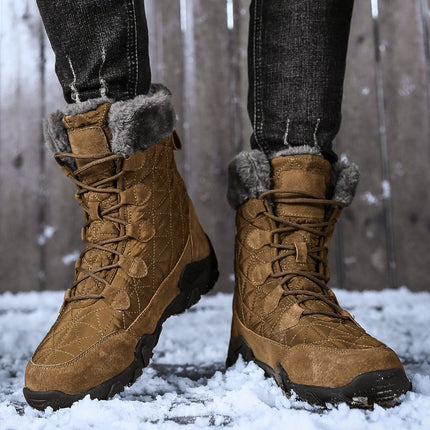 Men's Quilted Plush Winter Boots - Wnkrs