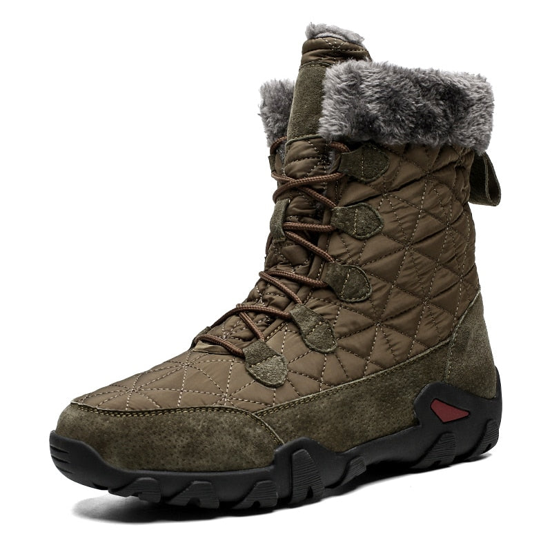 Men's Quilted Plush Winter Boots
