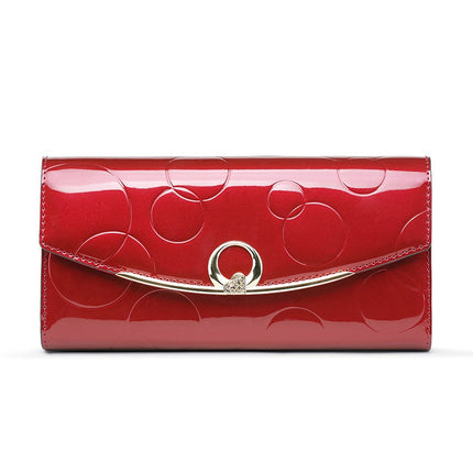 Women's Circle Embossed Leather Wallet - Wnkrs