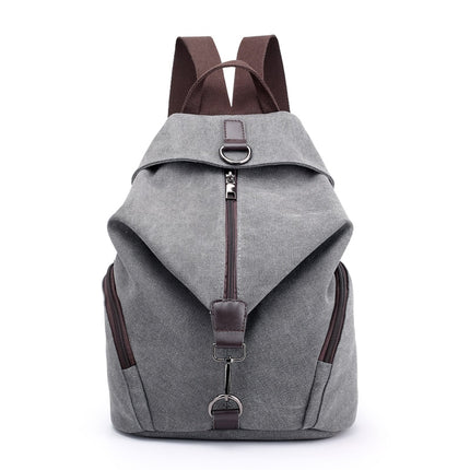 Women's Solid Color Canvas Backpack - Wnkrs