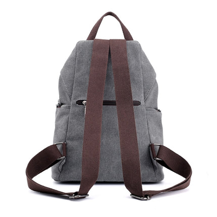 Women's Solid Color Canvas Backpack - Wnkrs