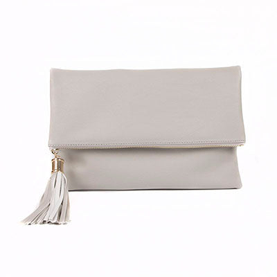 Fashion Convenient Tasseled Women's Clutch Bag with Chain - Wnkrs