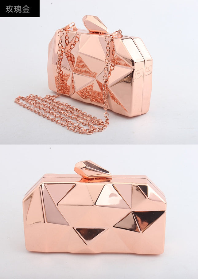 Geometric Three Dimensional Evening Clutch - Wnkrs