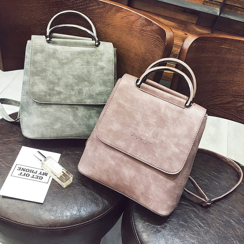 Women's Marble Eco-Leather Backpack