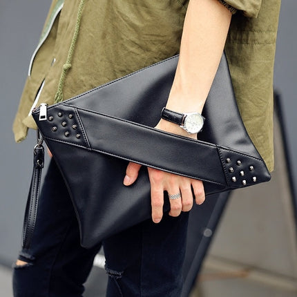 Unisex Rivet Decorated Clutch - Wnkrs