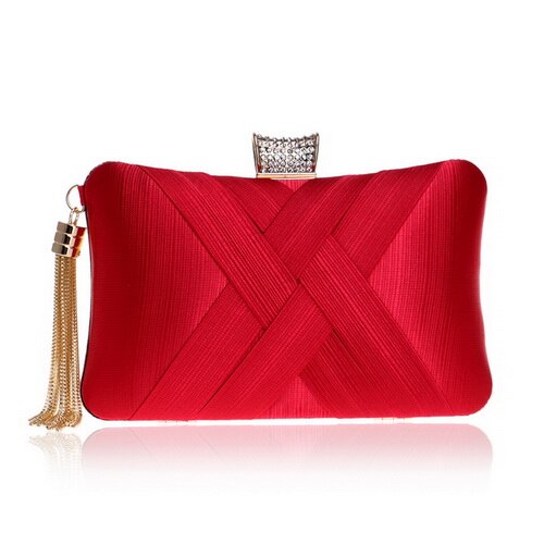 Women's Metal Tassel Clutch Bag - Wnkrs