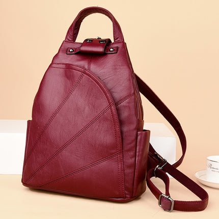 Women's Compact Leather Travel Backpack - Wnkrs