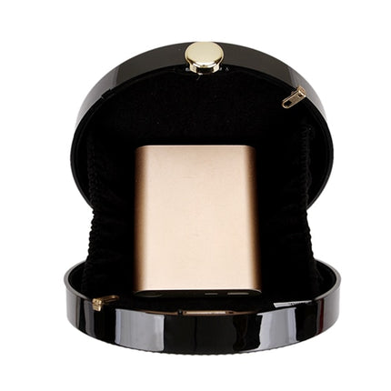 Women's Glossy Design Round Shaped Clutch - Wnkrs