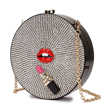Women's Glossy Design Round Shaped Clutch - Wnkrs