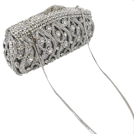 Women's Glittering Patterned Crystal Clutch - Wnkrs