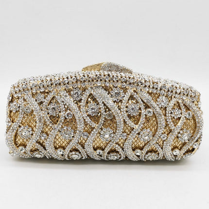 Women's Glittering Patterned Crystal Clutch - Wnkrs