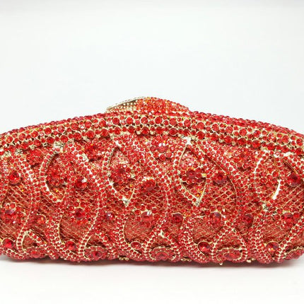 Women's Glittering Patterned Crystal Clutch - Wnkrs