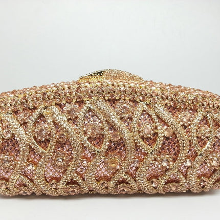 Women's Glittering Patterned Crystal Clutch - Wnkrs