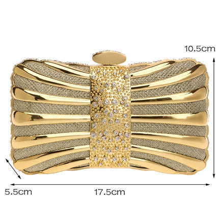 Luxury Style Women's Diamonds Decorated Party Clutch Purse - Wnkrs