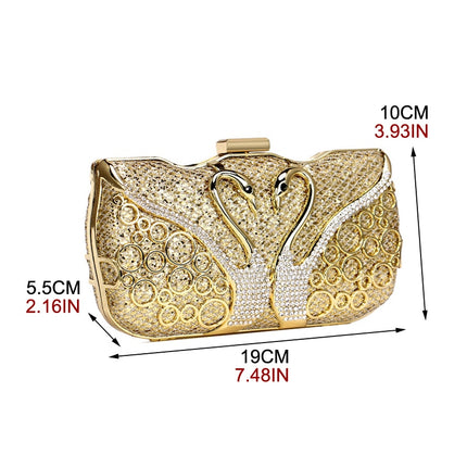 Luxury Style Women's Diamonds Decorated Party Clutch Purse - Wnkrs