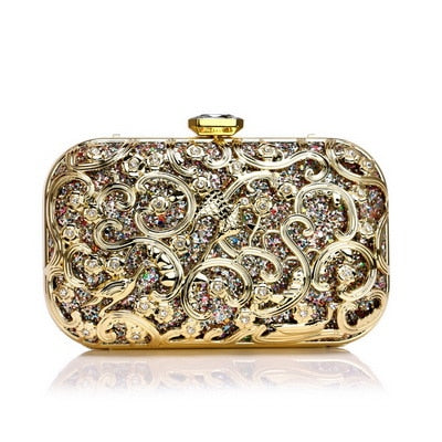 Luxury Style Women's Diamonds Decorated Party Clutch Purse - Wnkrs