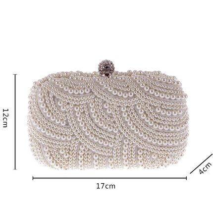 Elegant Pearl Chain Evening Clutch - Wnkrs