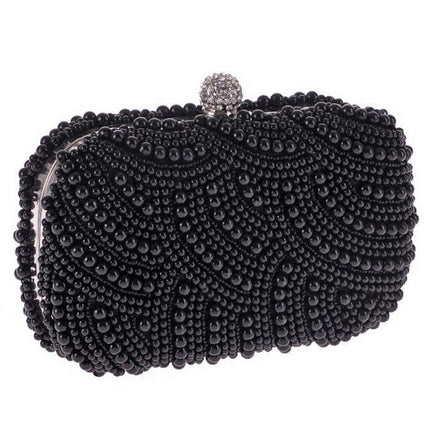 Elegant Pearl Chain Evening Clutch - Wnkrs