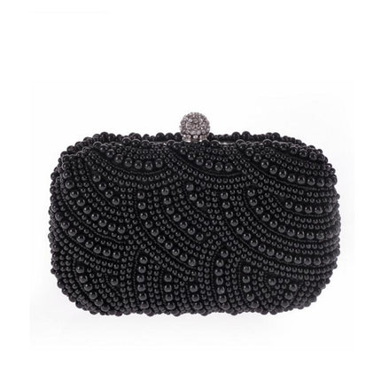 Elegant Pearl Chain Evening Clutch - Wnkrs