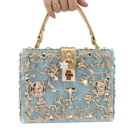 Women's Luxury Floral Patterned Handbag - Wnkrs