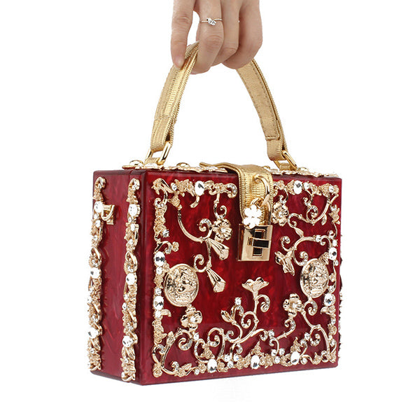 Women's Luxury Floral Patterned Handbag - Wnkrs