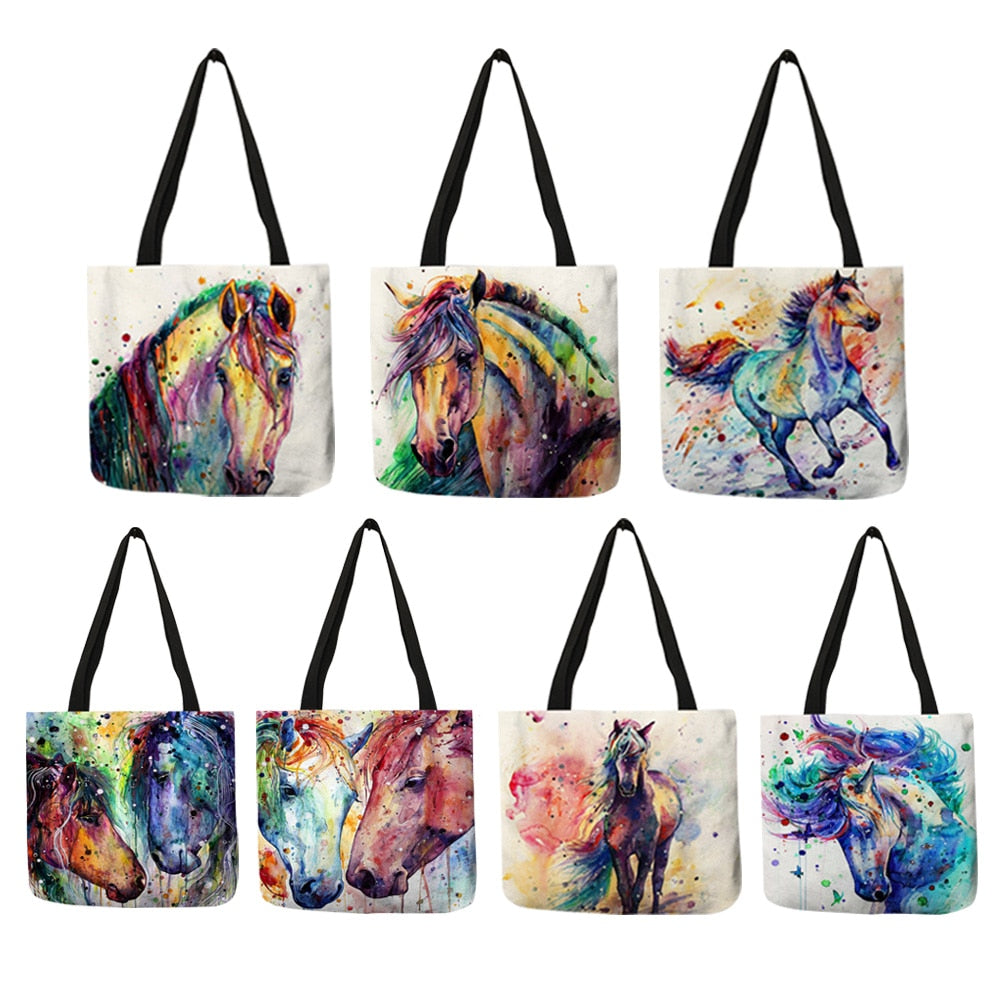 Watercolor Horse Tote Bag