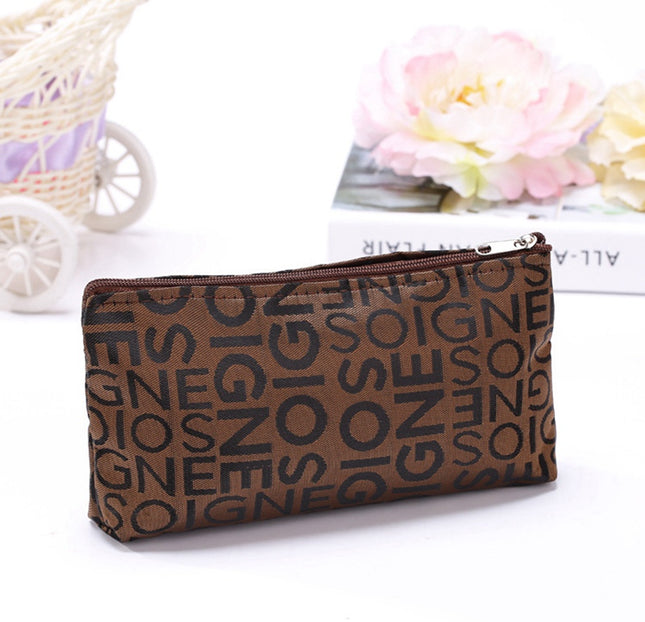 Fashion Letter Design Cosmetic Bags - Wnkrs