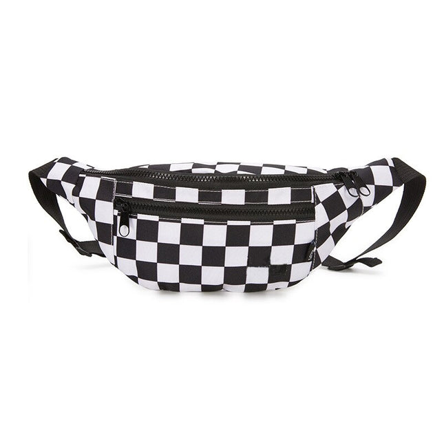 Checkerboard Printed Oxford Fanny Pack for Women - Wnkrs