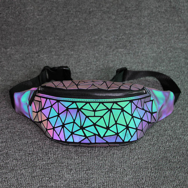 Mosaic Design Holographic Waist Bag - Wnkrs