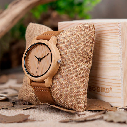 Round Bamboo Watches for Couples and Lovers - wnkrs