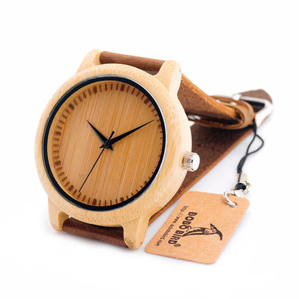 Round Bamboo Watches for Couples and Lovers - wnkrs